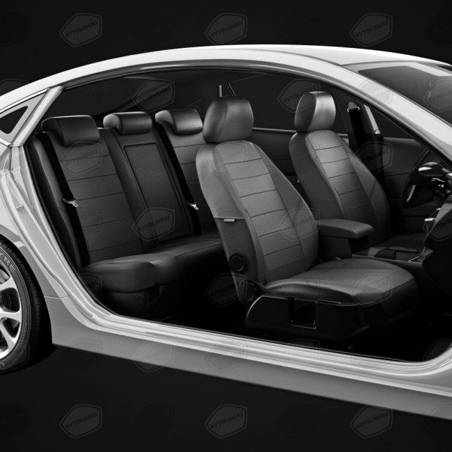 Чехлы в салон Hyundai Solaris / KIA Rio III "Классика" автолидер, экокожа,темно-серый Чехлы в салон Hyundai Solaris / KIA Rio III "Классика" автолидер, экокожа,темно-серый