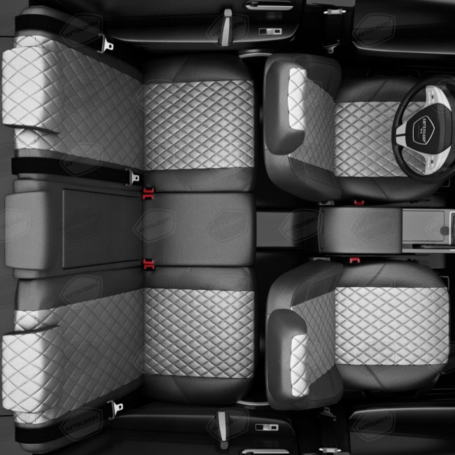 Чехлы в салон Hyundai Solaris / KIA Rio III "Ромб" автолидер, экокожа,темно-серый Чехлы в салон Hyundai Solaris / KIA Rio III "Ромб" автолидер, экокожа,темно-серый