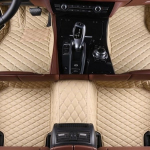 Коврики в салон для Lexus ES VI "Ромб" экокожа, бежевый
