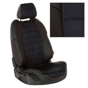 Авточехлы на Hyundai Tucson I / KIA Sportage II "Классика" алькантара/экокожа, черный