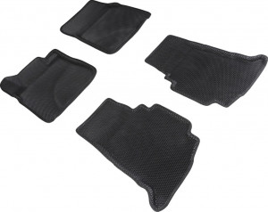 Коврики в салон для Toyota Land Cruiser 200 Series "Соты 3D" eva, черный