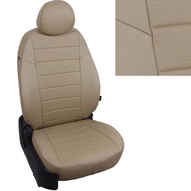 Авточехлы на Honda CR-V "Классика" экокожа, темно-бежевый