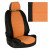 Авточехлы на Hyundai Solaris II / KIA Rio X-Line "Классика" экокожа, черно-оранжевый