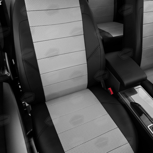 Чехлы в салон Hyundai Solaris II / KIA Rio X-Line "Классика" автолидер, экокожа, черно-серый Чехлы в салон Hyundai Solaris II / KIA Rio X-Line "Классика" автолидер, экокожа, черно-серый